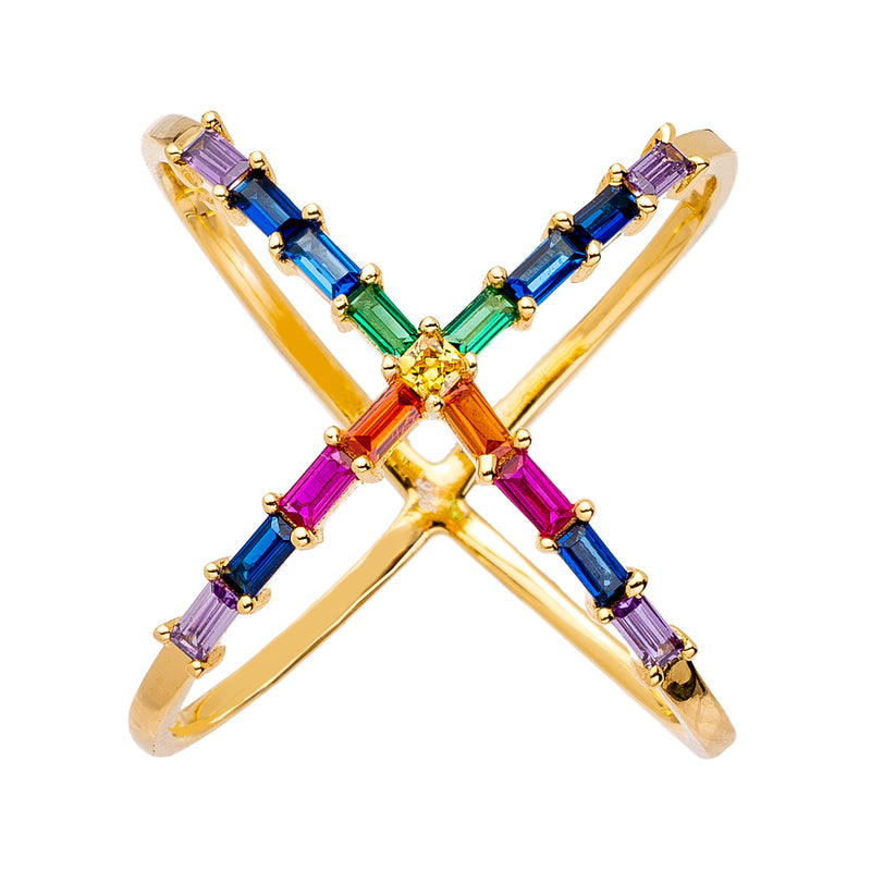 X Multicolor Ring