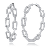 Pave Link Hoops