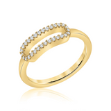 Oval Pave Stackable Ring