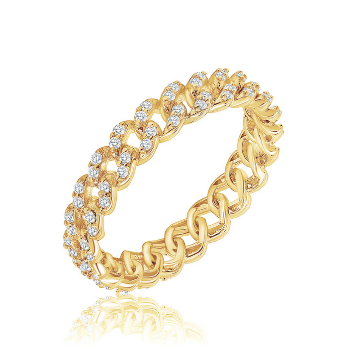 Cuban-Link Stackable Ring