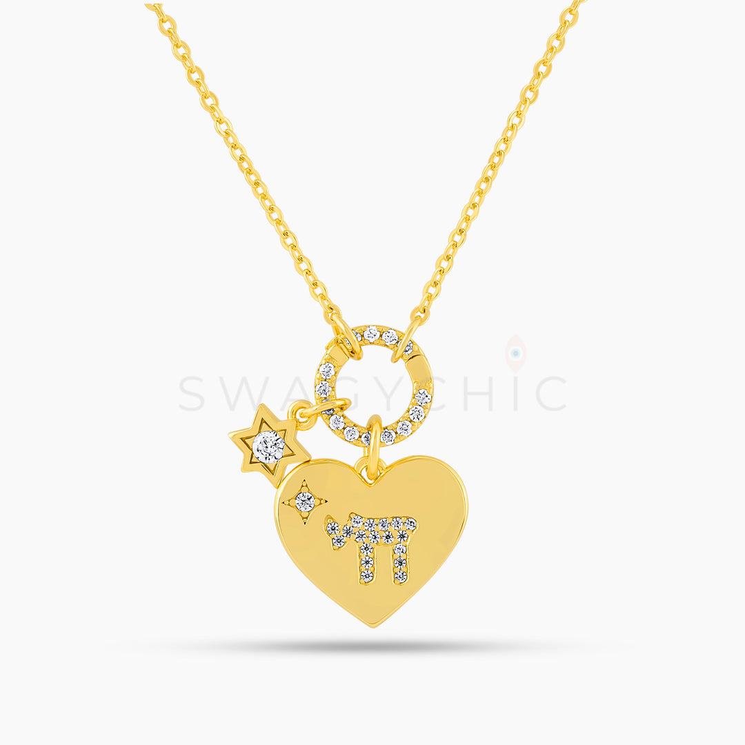 Amor Chai Tag Necklace- Gold - Swagychic