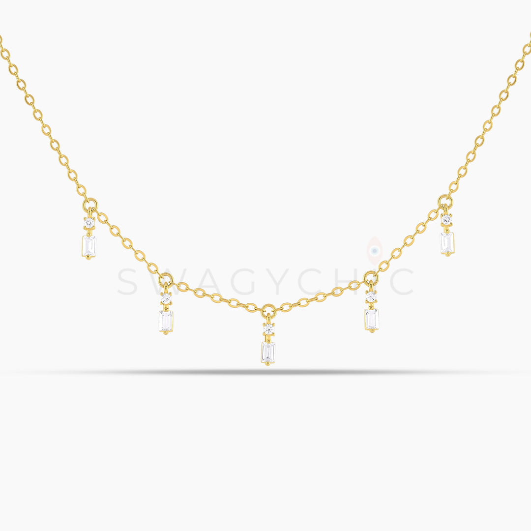 Baguette Point Dangle Choker - Swagychic