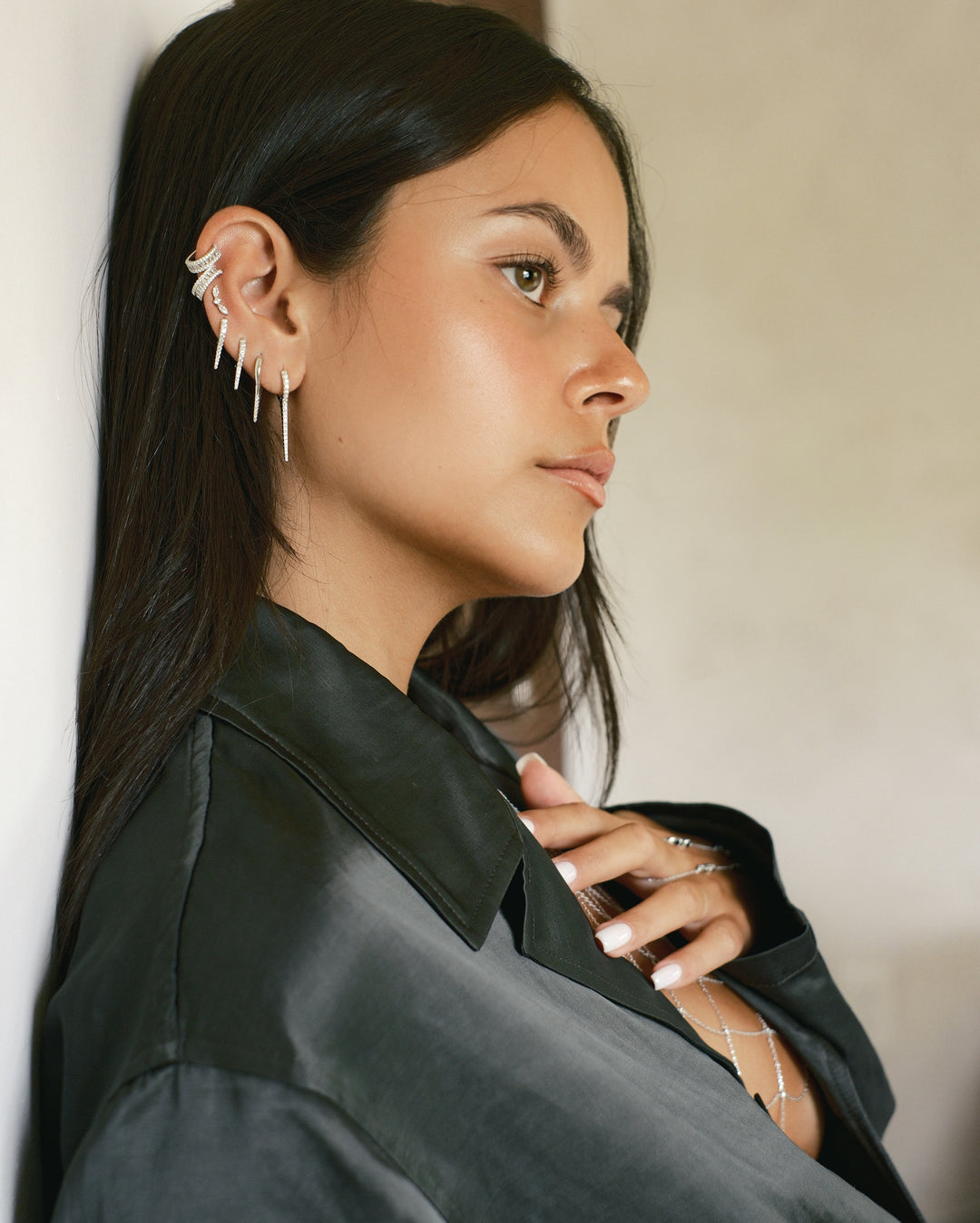 Baguette Cuff- Silver - Swagychic