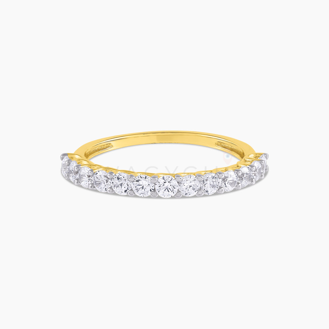 CZ Band Stackable Ring - Gold - Swagychic