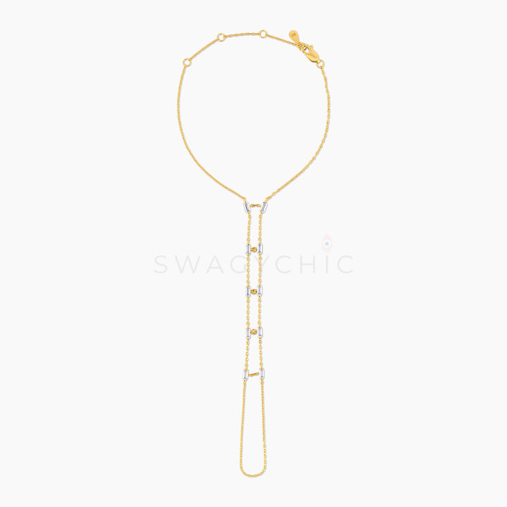Chic Baguette Hand Chain Bracelet (Wholesale) - Swagychic