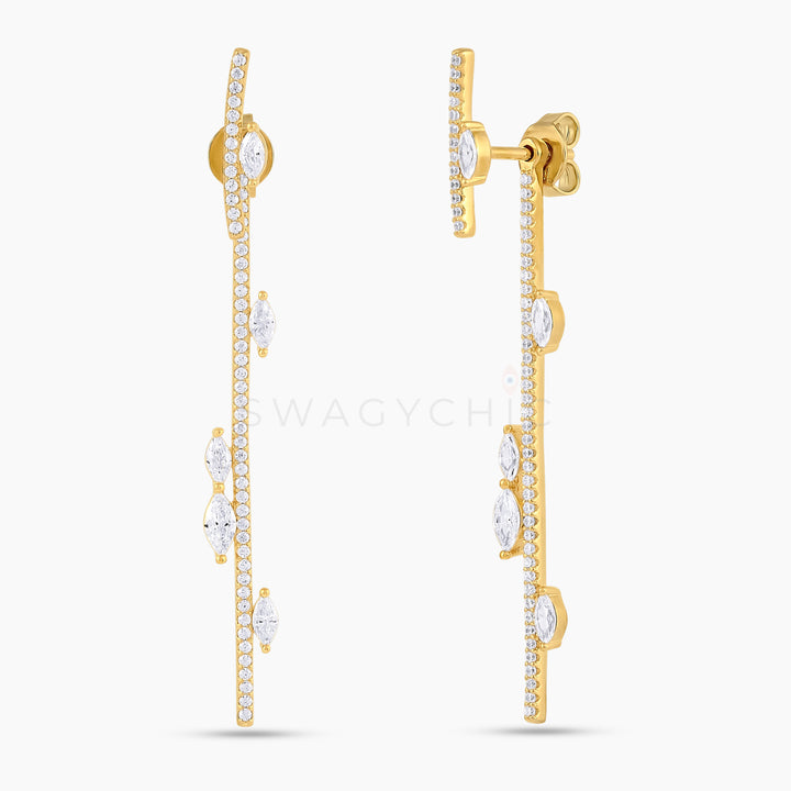 Chic Marquise Ear Jacket Drop Earrings (Wholesale) - Swagychic