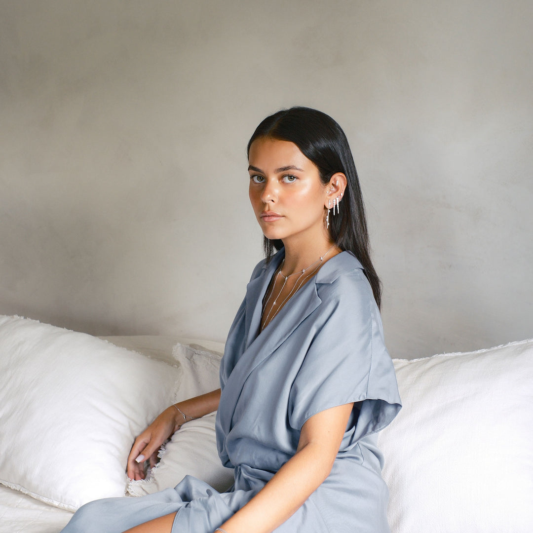 Chic Marquise Ear Jacket Drop Earrings - Swagychic