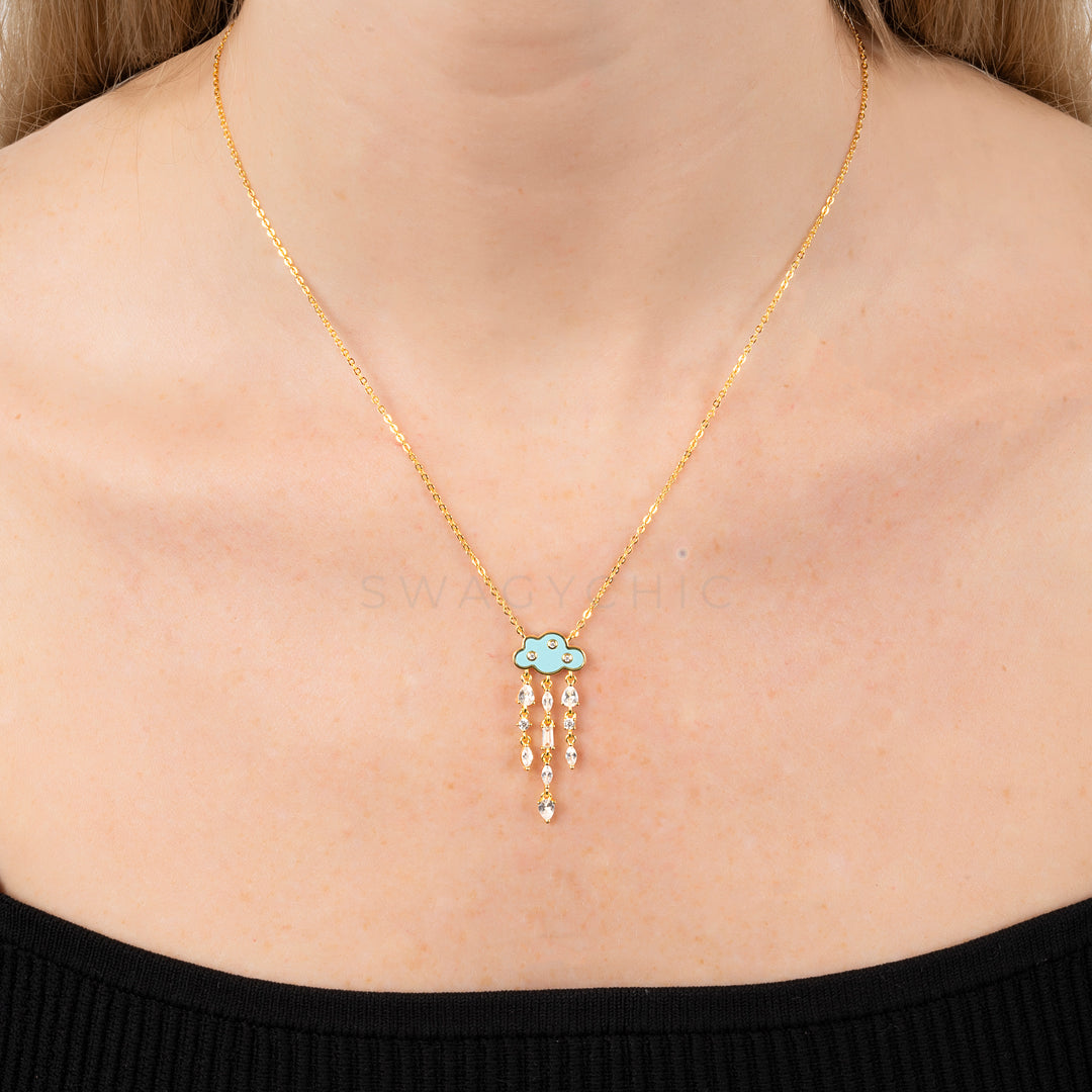Cloud Turquoise Stone Multi-Stone Necklace - Swagychic