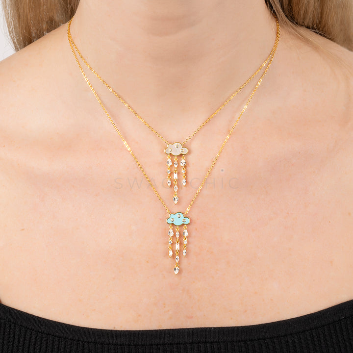 Cloud Turquoise Stone Multi-Stone Necklace - Swagychic