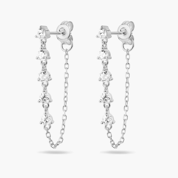 Dangle Crystal Chain Earrings