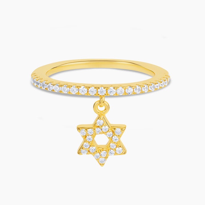 David Star Charm Stackable Ring