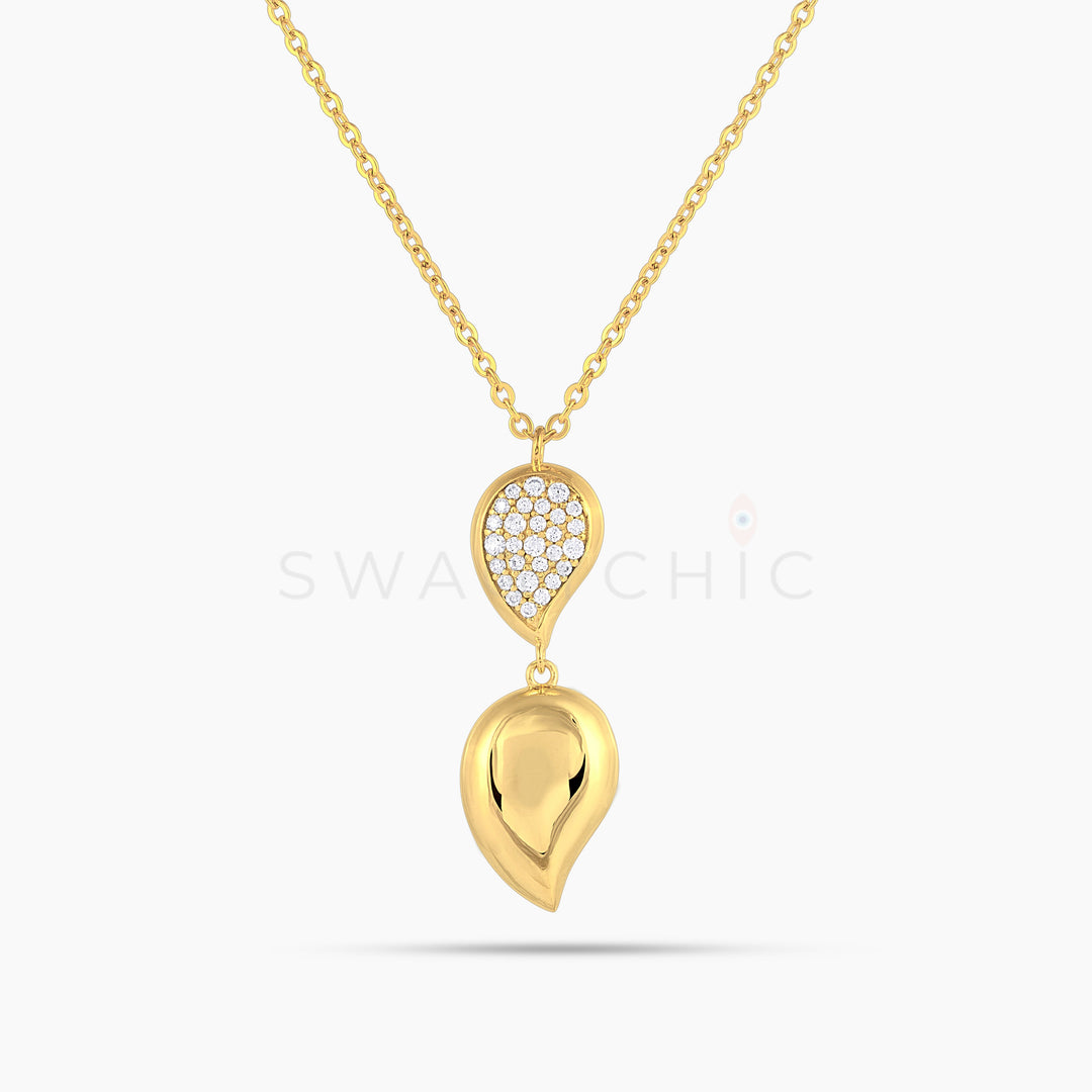 Double Teardrop Necklace - Swagychic