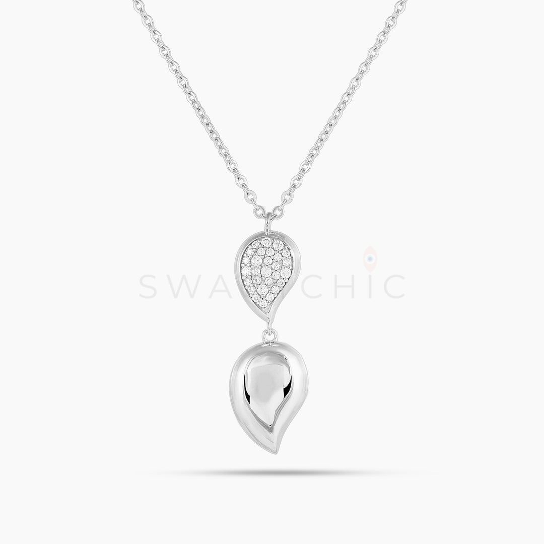 Double Teardrop Necklace - Swagychic