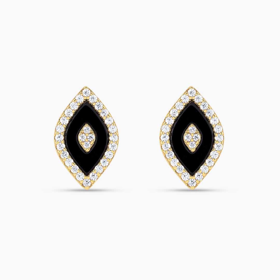 Elevated Eye Black Onyx Studs