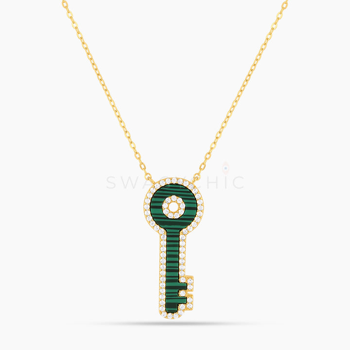 Elevated Key Malachite Necklace (Wholesale) - Swagychic