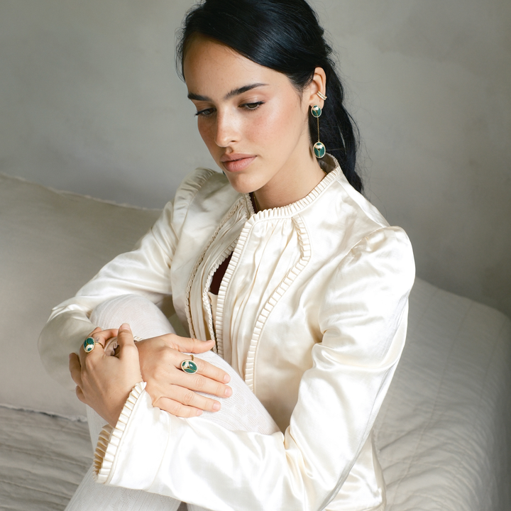 Elevated Scarab Malachite Ring - Swagychic
