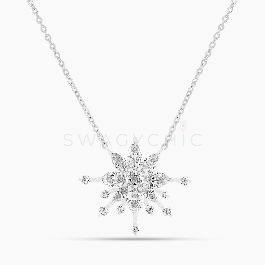 Etherea Silver Lotus Necklace - Swagychic