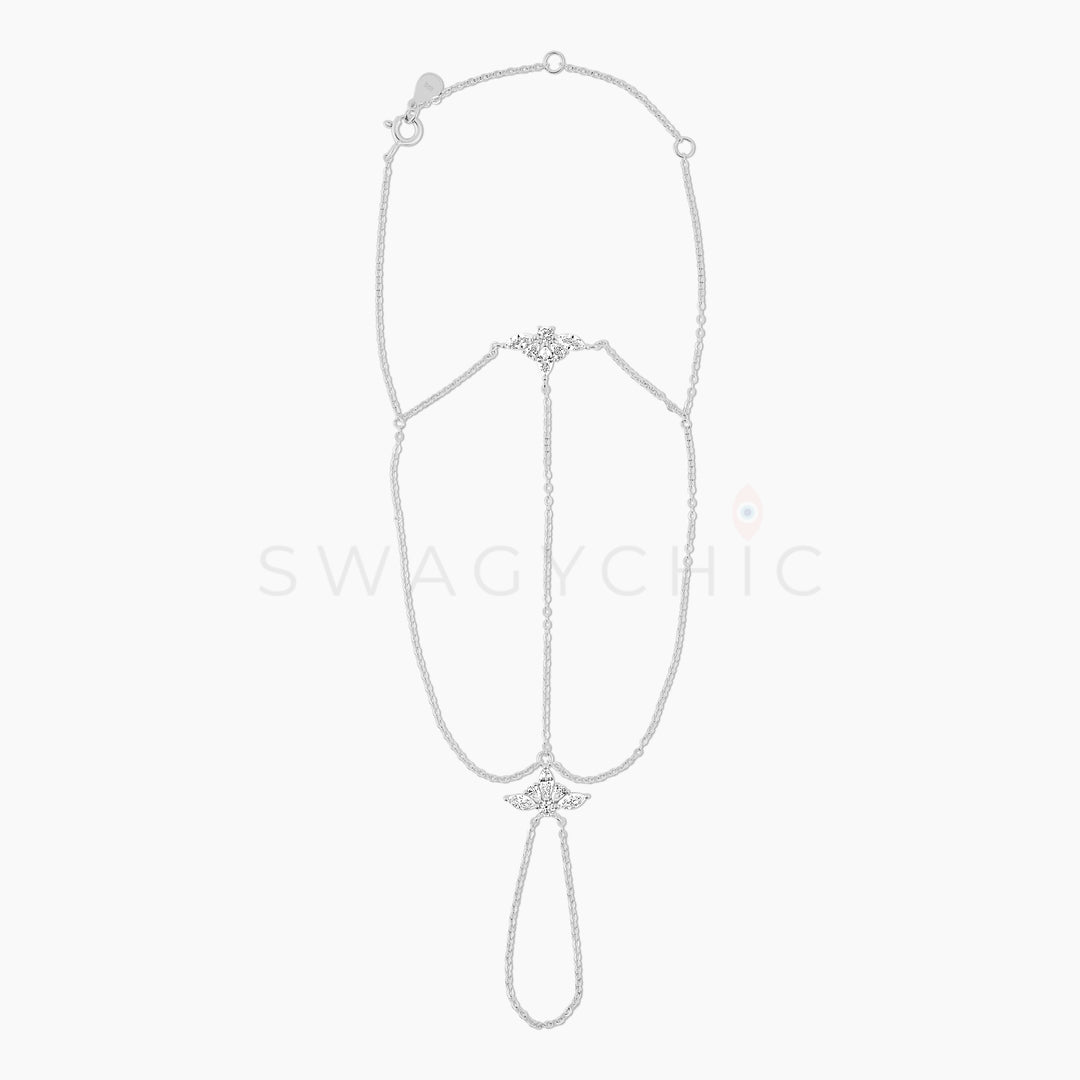 Etherea Silver Petal Hand Chain (Wholesale) - Swagychic