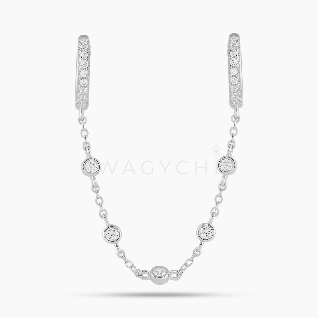 Everyday Bezel Double Huggie - Swagychic