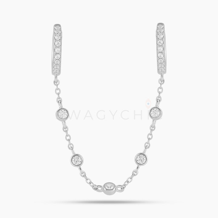 Everyday Bezel Double Huggie - Swagychic
