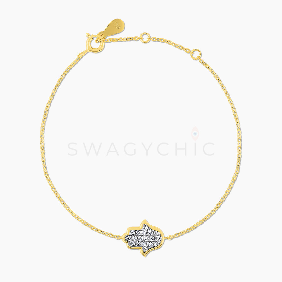 Hamsa Signature Bracelet - Gold - Swagychic