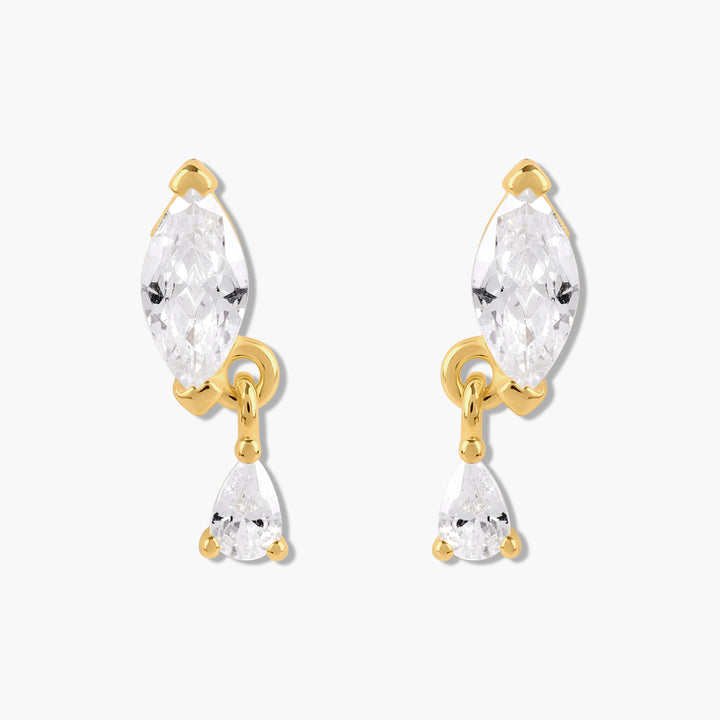 Marquise Dangle Studs