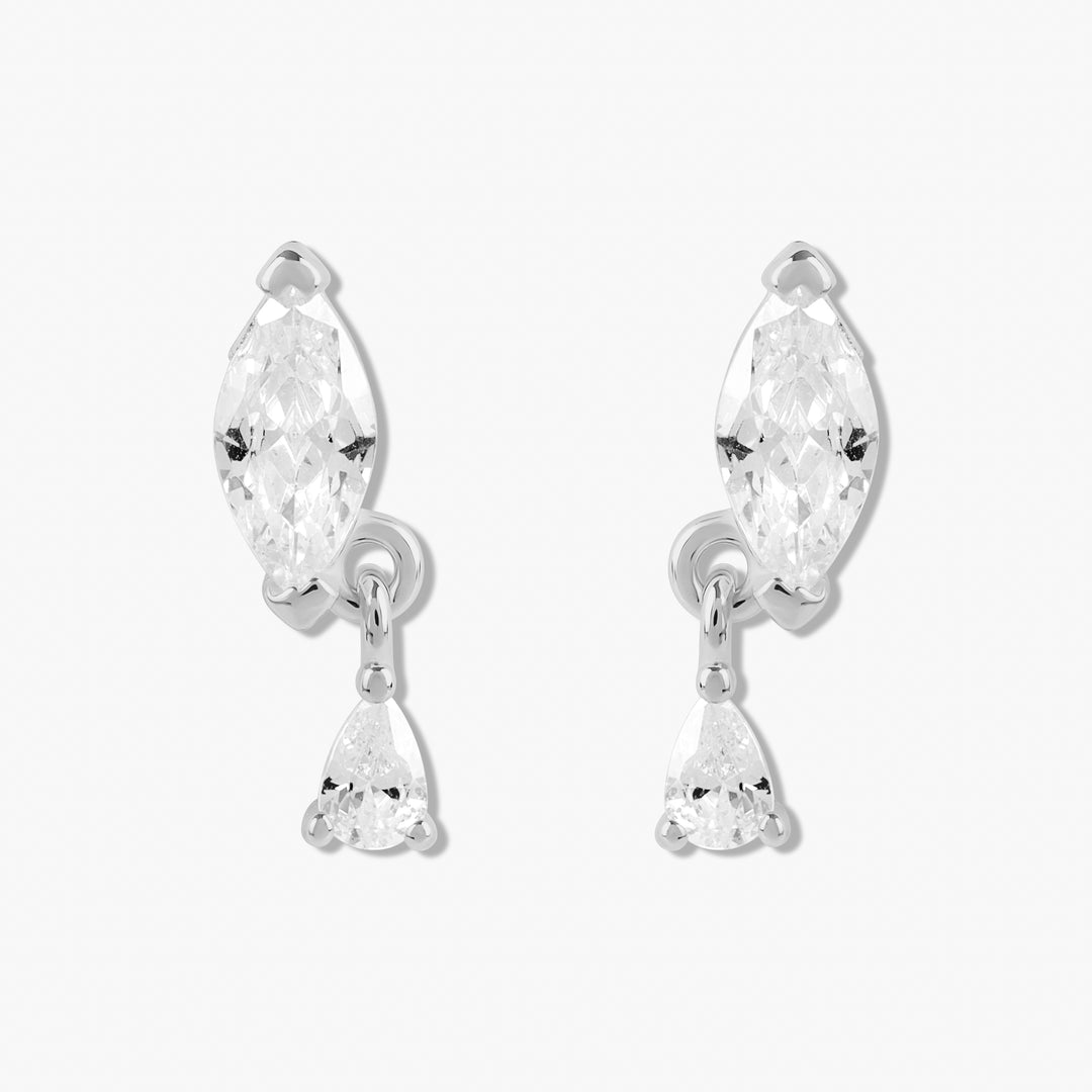 Marquise Dangle Studs