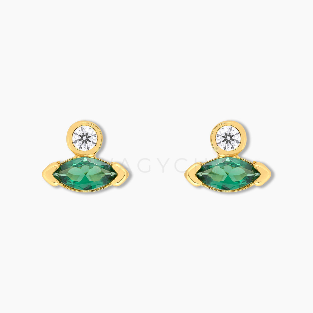 Marquise Point Studs Gold - Swagychic
