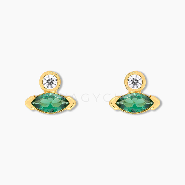 Marquise Point Studs Gold - Swagychic