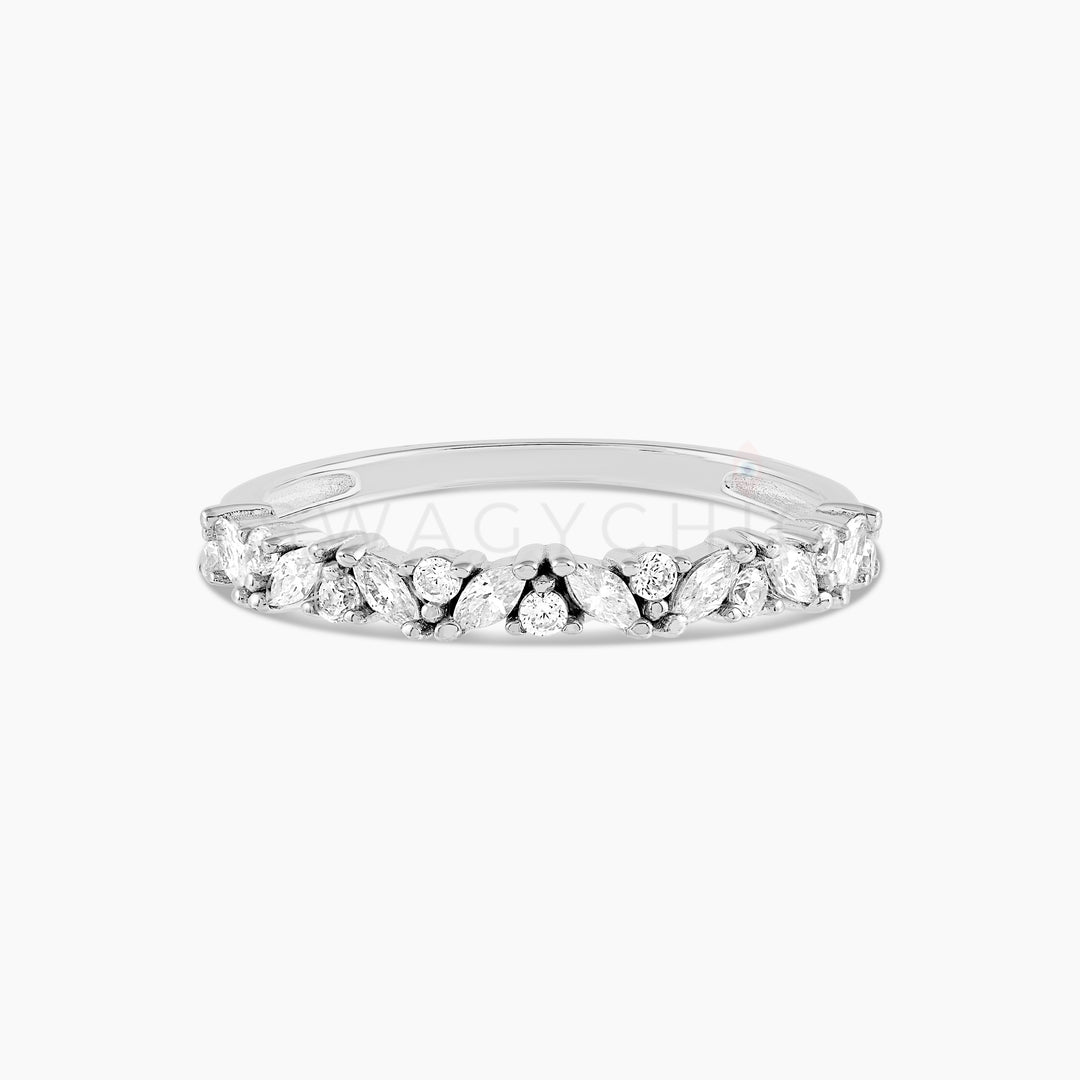 Marquise CZ Stackable Ring - Silver - Swagychic