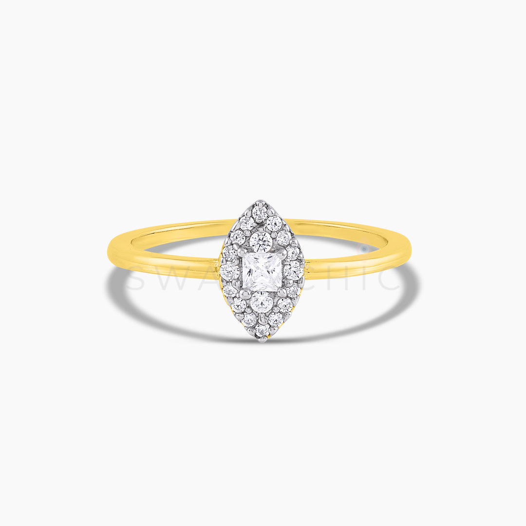Marquise Cushion Stackable Ring - Gold - Swagychic