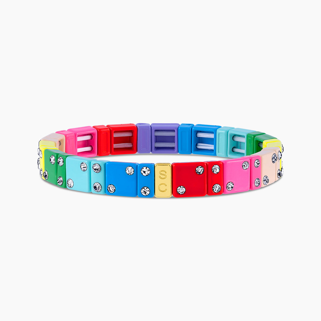 Midi Rainbow Crush Stretch Bracelet - Swagychic