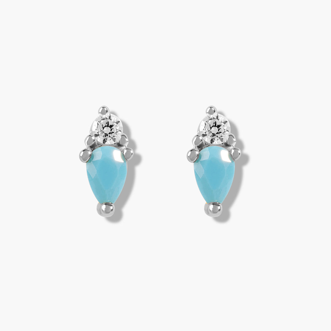 Mini Marquise Studs- Silver