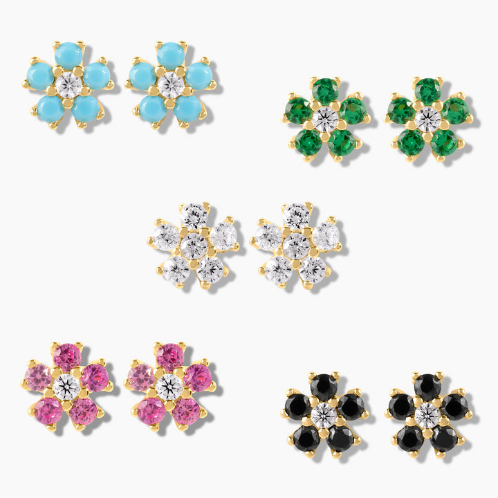 Mini Flower Studs- Gold