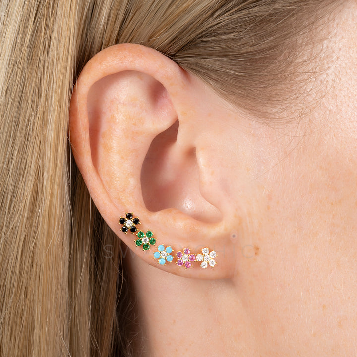 Mini Flower Studs- Gold - Swagychic