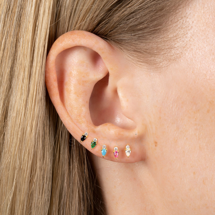 Mini Marquise Studs- Gold - Swagychic