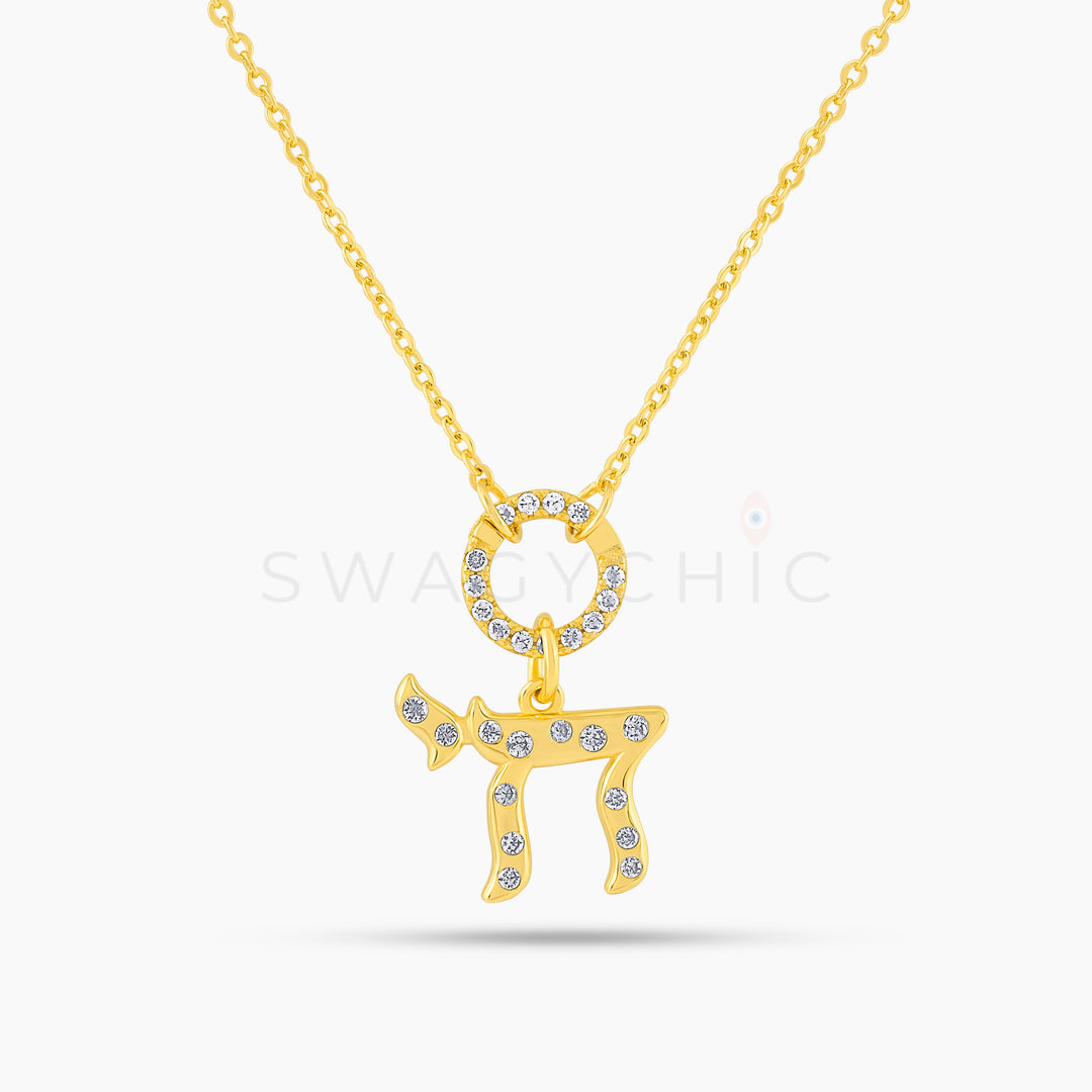 Modern Chai Necklace- Gold - Swagychic