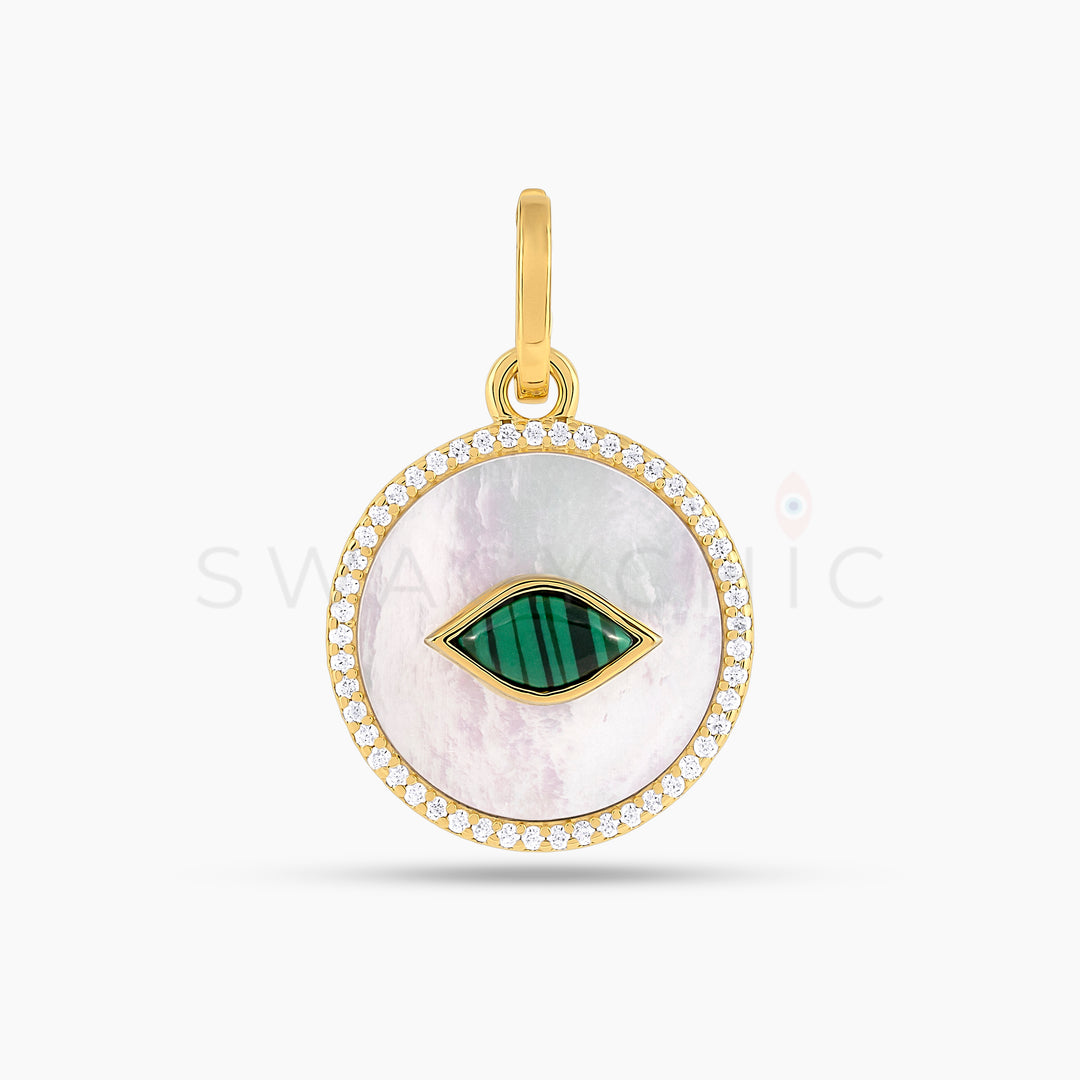 Mother of Pearl x Malachite Charm - Swagychic