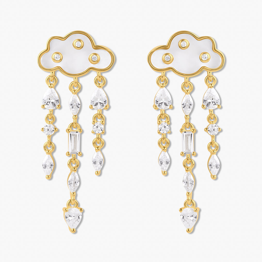 Multi-Stone Cloud Earrings