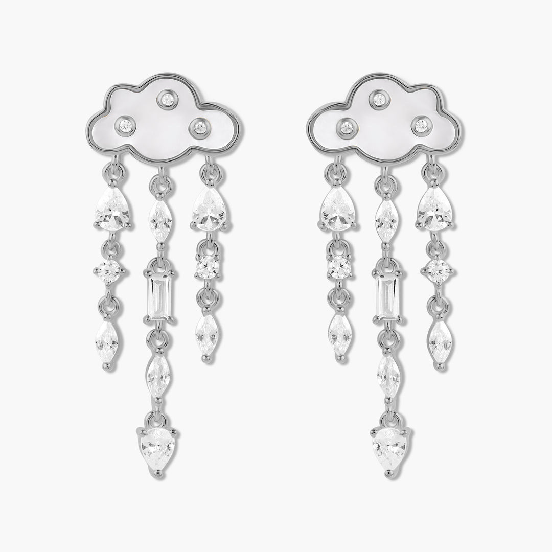 Multi-Stone Cloud Earrings