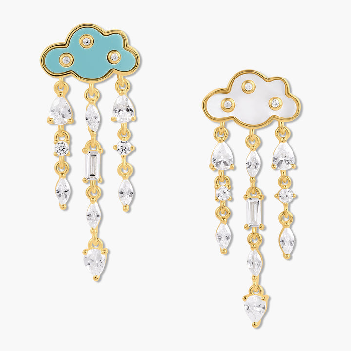 Multi-Stone Cloud Earrings