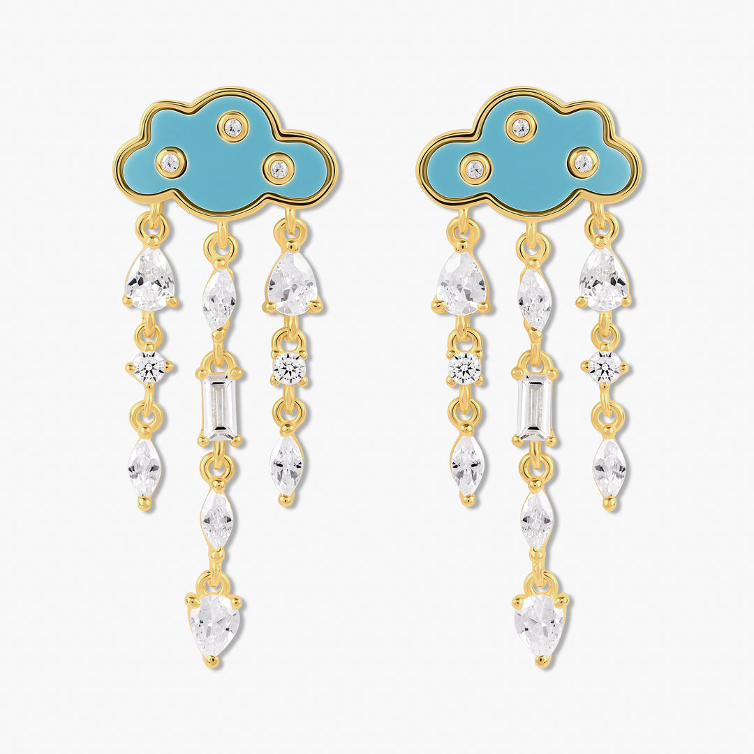 Multi-Stone Cloud Earrings