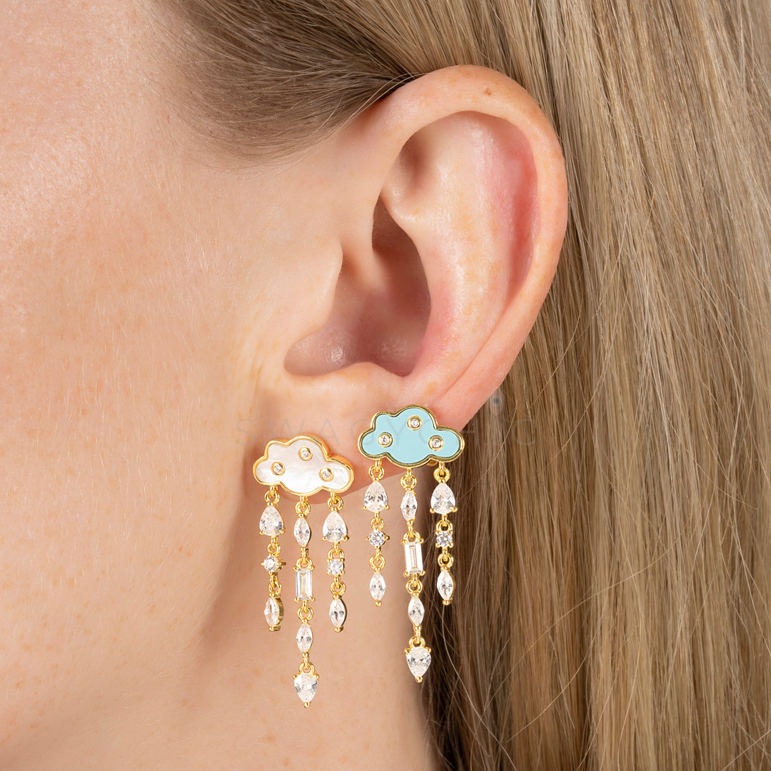 Multi-Stone Cloud Earrings - Swagychic