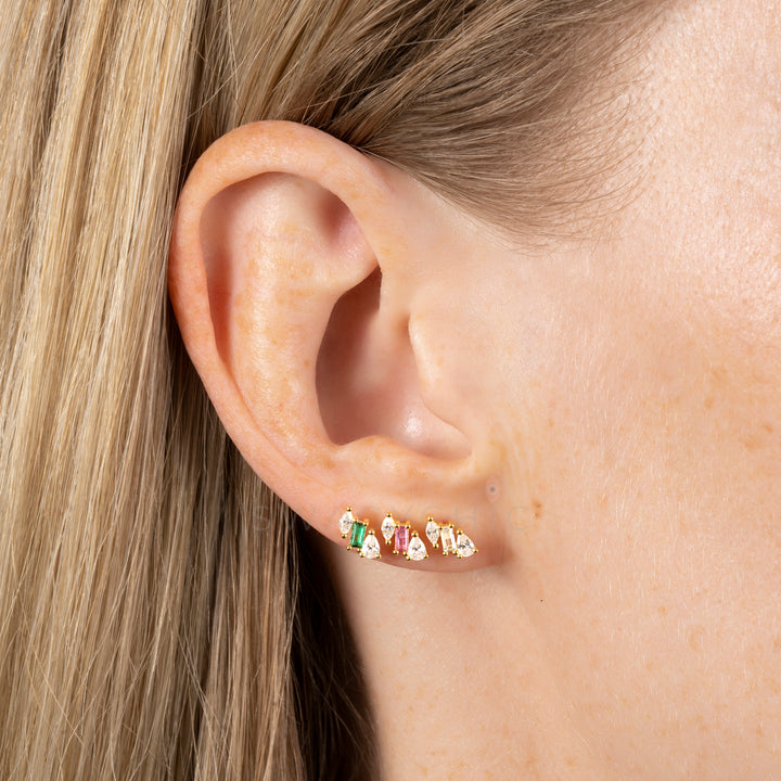 Multi-Stone Studs- Gold - Swagychic