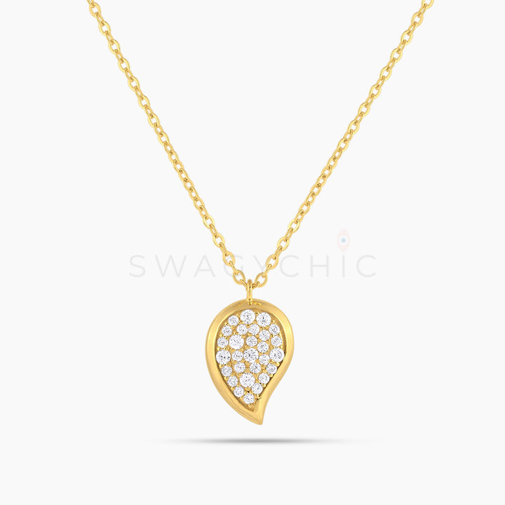 Pave Teardrop Necklace - Swagychic