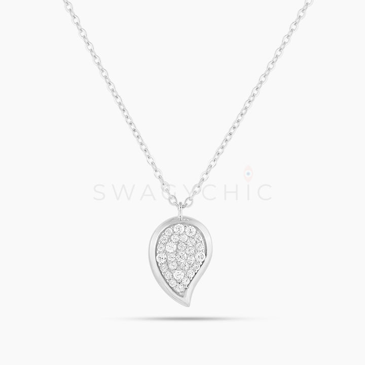 Pave Teardrop Necklace - Swagychic