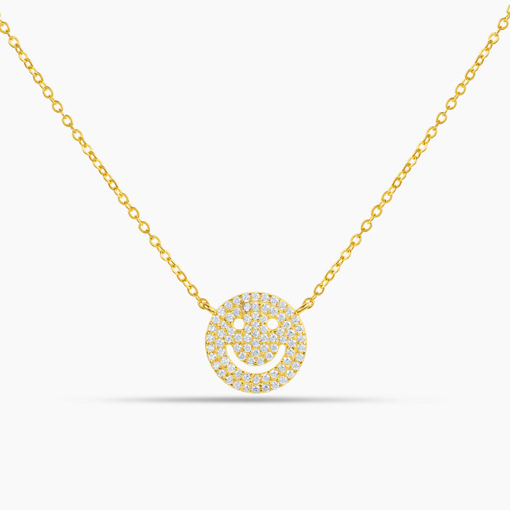 Smiley Pave Necklace