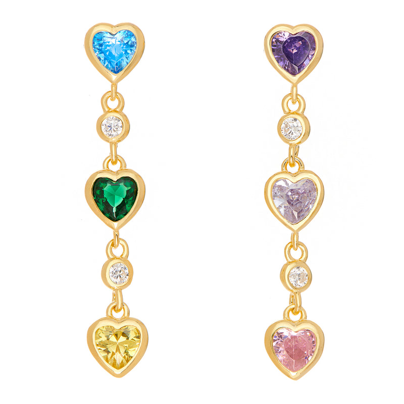 CZ Heart Earrings