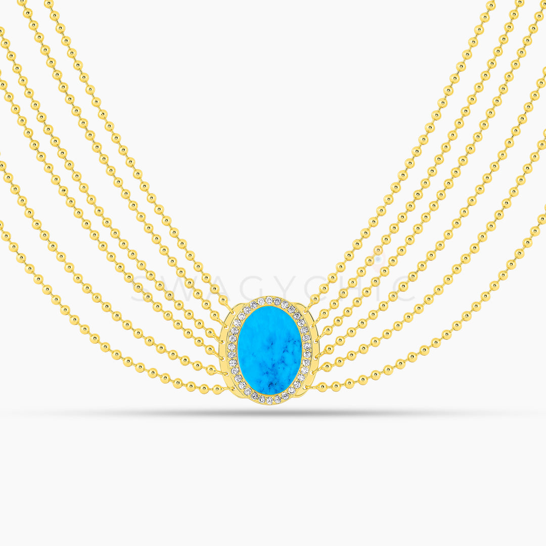 The Turquoise Opulance Necklace (Wholesale) - Swagychic