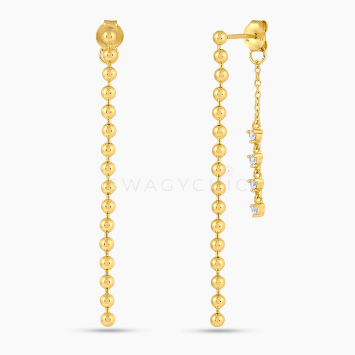 Toliet Chain CZ Drop Earrings - Swagychic